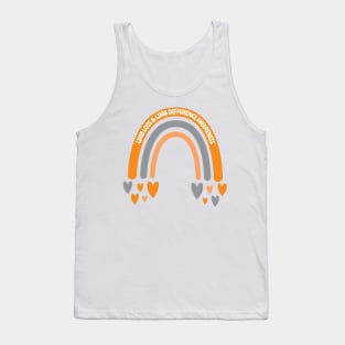 Limb Loss & Limb Difference Awareness Rainbow with hearts Tank Top